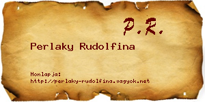 Perlaky Rudolfina névjegykártya